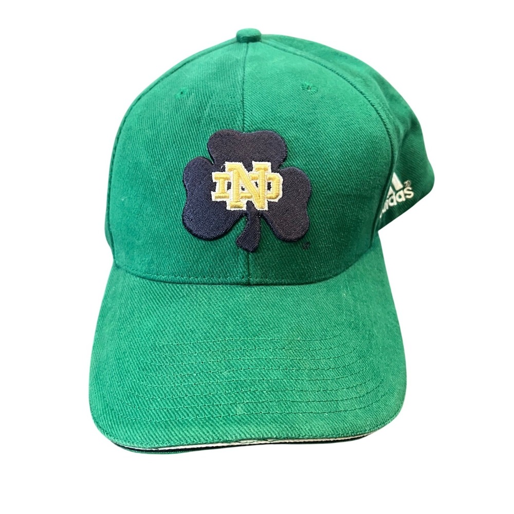 Adidas Notre Dame Hat Mens XL Green Shamrock Embroidered Fitted Cap